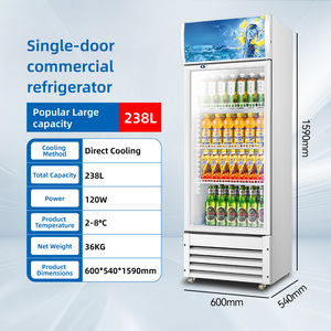 Thương mại thẳng đứng hiển thị tủ lạnh cửa kính đồ uống mát công suất lớn tủ lạnh cho cửa hàng siêu thị - Product Image 3