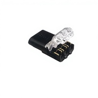 Connecteur de câblage à déplacement d'isolation 3 broches, borne de raccordement rapide, connecteur de câble réutilisable pour éclairage LED et câblage basse tension