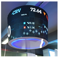 Les modules menés d'intérieur P2.5 ont incurvé l'affichage mené flexible d'affichage pliable pour le centre commercial