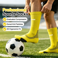 Chaussettes de sport mi-mollet personnalisées, antidérapantes, talon renforcé, séchage rapide pour la course à pied, le football, le basketball, la randonnée