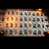 Ensemble de Mahjong Américain Premium 160 Pièces Halloween Effrayant, Tuiles Acryliques à 2 Couches avec Joker, Squelette, Sorcière, Chauve-souris, Vent, Cadeau
