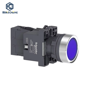 ปุ่มกดเรืองแสงรุ่นใหม่และของแท้ XA2 ซีรีส์ รุ่น XA2EW36B1 XA2EW36M1 สีน้ำเงิน แบบสปริงรีเทิร์น - Product Image 1