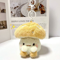 Porte-clés en peluche champignon mignon Kawaii, breloque de sac douce et câline, adorable, vente en gros, personnalisable OEM ODM