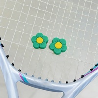 Amortisseur de vibrations en silicone pour raquette de tennis, motif fleur, accessoires