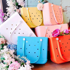 Sac fourre-tout d'<span class=keywords><strong>été</strong></span> moderne et tendance, imperméable, portable, <span class=keywords><strong>de</strong></span> couleur unie, avec impression personnalisée, en EVA, grande capacité, pour la plage - Product Image 1