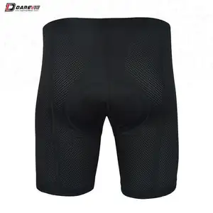 Darevie Hersteller schwarze Herren gepolsterte Radshorts Fahrradunterwäsche 3D-Padding-Fahrrad-MTB-Unterhosen für Radfahrer und Biker