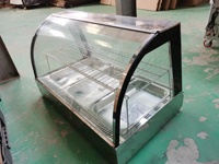 HW-838-3 Offre Spéciale Électrique Chauffe-Plats Affichage Vitrine Avec Système de Circulation d'air Chauffe-Alimentaire Alimentaire Warmer Affichage Du Compteur