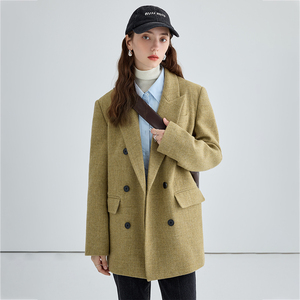 Abrigo de Lana Grueso de Estilo Retro Inglés de Invierno VEGA CHANG, Abrigo de Lana Cálido - Product Image 3