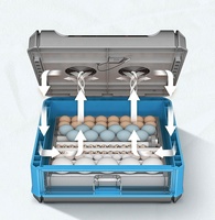 Incubateur de ferme avicole entièrement automatique tiroir d'éclosion petit incubateur d'œuf domestique 256 capacité machine à poulet