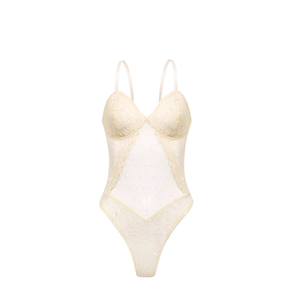 Chemise de nuit en dentelle douce et luxueuse pour femmes, lingerie transparente à col en V profond, vêtements de nuit sexy hautement glamour avec un style élégant - Product Image 3