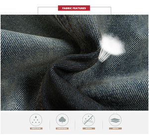 Jeans de Mezclilla de Pierna Ancha con Corte Curvo 3D, Estilo Urbano, 450GSM, MOQ Bajo, OEM - Product Image 5