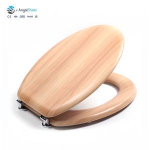 Grão De Madeira Eco-friendly Moldado Assento Sanitário De Madeira com Dobradiças De Metal Adultos Bidé Toilet Seat Cover Non-Electric para Casa Banheiro - Product Image 1