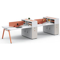 Poste de travail de bureau moderne en acier inoxydable écologique personnalisé pour employés, avec cadre de bureau informatique pour bureaux commerciaux