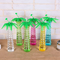 500ml 18oz 16oz LED-speelgoed fruitfiguur dieren dolfijn slush ijs oplichtende palmboom bekers met rietje
