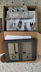 Магнитный замок для спальни с деревянной дверью, встроенный поворотный раздвижной дверной замок, минималистичный бесшумный раздвижной замок с двусторонней невидимой ручкой - Product Image 4