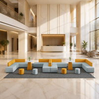 Ensemble de canapés modulaires en forme de U personnalisés pour appartement, vente en gros OEM