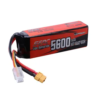 SUNPADOW 3S Lipo Battery 5600mAh 11.1V 70C Soft Pack With XT60 Connector For RC Car Truck Tank Boat Racing Hobby