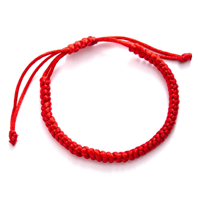 Handmade String Bracelet for Women Men Unisex Red Black Woven Friendship Bracelet Ethnic Style Minimalist Jewelry