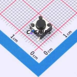 TS014-TBW1FH5.0 Tactile Switch SMD-4P,6x6mm Switch Single Pole Single Throw Round Button 2.5N Vertical Mount - Product Image 1