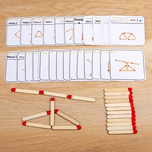 <span class=keywords><strong>Jeu</strong></span> de puzzle en forme d'allumettes, <span class=keywords><strong>jeu</strong></span> de réflexion pour enfants, entraînement à la géométrie et à la logique, jouet éducatif STEM - Product Image 3