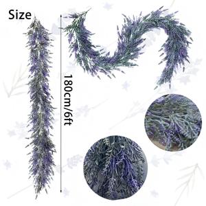 Wedding Table Runner Summer <strong>Spring</strong> Real Touch Lavender Garland Faux Lavender Vine 180cm Lavender Flowers Artificial <strong>Decoration</strong> - Product Image 5