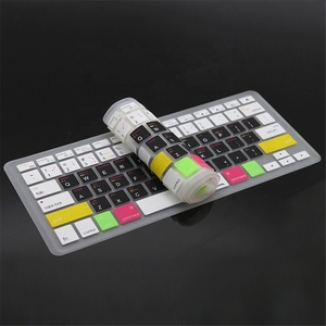 Protector de piel de silicona con cubierta antipolvo para teclado colorido con idioma personalizado - Product Image 2