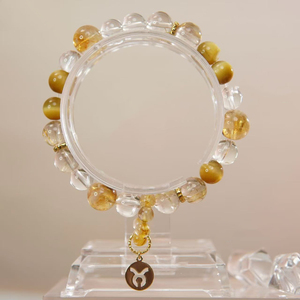 High Quality Natural Stone <b>Bead</b> <b>Bracelet</b> Money Quartz <b>Bracelet</b> Custom Elastic Rope Metaphysics Crystal Cure Horoscope <b>Bracelet</b> - Product Image 2