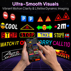 1 buah kontroler aplikasi layar Led panel matriks Led fleksibel 5V mata Led untuk mobil teks gulir tanda Led animasi untuk truk - Product Image 6