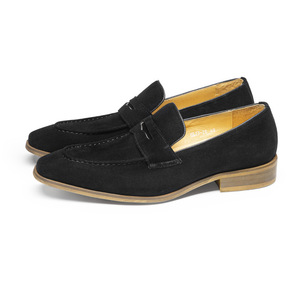 High-quality suede leather men's formal business loafers - one-piece casual <b>shoes</b> made of genuine leather - Product Image 6
