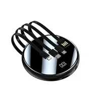 Chargeur portable 20000mAh avec câbles intégrés, mini batterie externe de poche, batterie USB C rapide compatible avec IPhone,Android