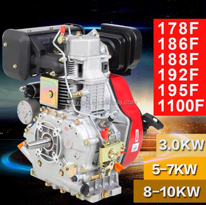 Moteur diesel monocylindre refroidi par air 10KW 186F 192F 195F pour générateur diesel, pour usage en construction et industriel, durable - Product Image 1