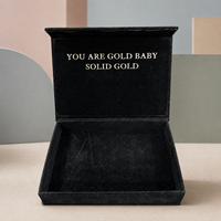 Boîte cadeau en papier velours noir personnalisée en gros pour bijoux haut de gamme et emballages de souvenirs – Fournisseur de designs