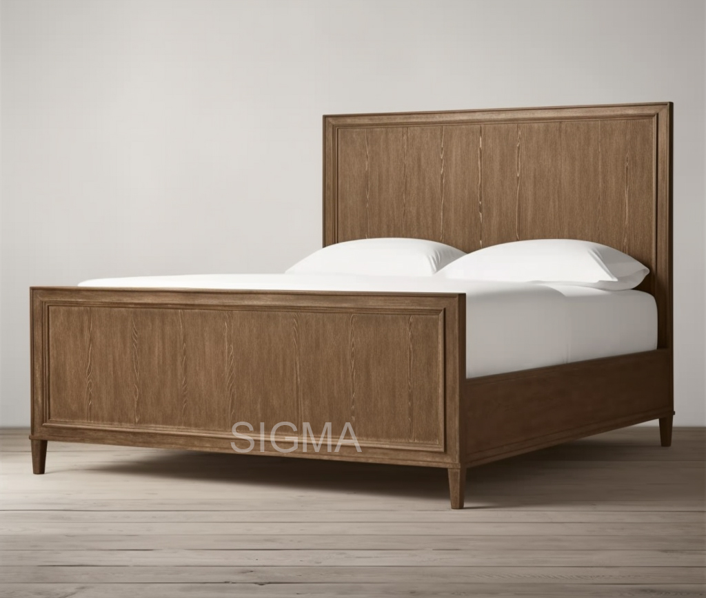 New Arrival Home Furniture Wooden Bed American Style Wood Bed Bedroom Furniture Panel Platform Bed
