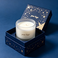 Caja de Embalaje de Cartón Premium para Velas Aromáticas con Tapa Separada y Logotipo en Lámina Dorada para Regalos de Fragancias de Lujo para el Hogar