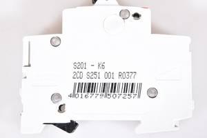 Interruptor Automático Miniatura S201-K6 1P 6A Curva K MCB Protección de Alta <span class=keywords><strong>Corriente</strong></span> de Arranque para Motores y Transformadores - Product Image 5