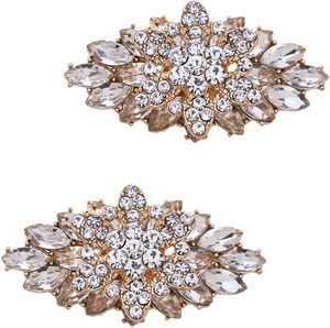 Clips Decorativos para Zapatos de Tacón Alto, Extraíbles, con Diseño de Hoja Tridimensional de Doble Capa, para Bodas, Fiestas y Eventos - Product Image 1