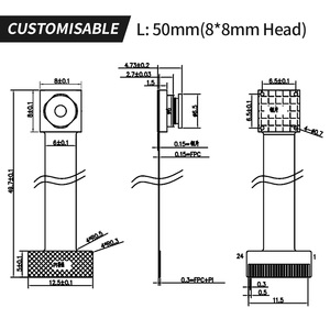 Module de caméra ISP YUV 0,3 MP GC0308 compatible ESP32 pour la reconnaissance de codes-barres et QR en niveaux de gris - Product Image 3