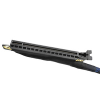 Kabel Riser PCIe 5.0 X16 GEN5 32GT/s 180 Derajat Berlapis Perak dengan Jalinan Kabel Ekstensi untuk GPU Server Komputer AI