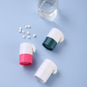 Boîte de médicaments portables, ouvre-pilules multifonction en plastique, broyeur pratique <span class=keywords><strong>pour</strong></span> stockage de médicaments - Product Image 3