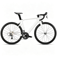 Vélo de route entièrement en carbone 700C 2x11 vitesses, frein sur jante, fourche en carbone, guidon aérodynamique, 8,8 kg, vélo de course, vente en gros