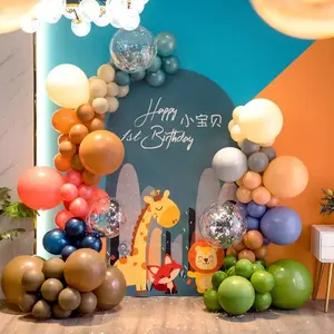 Kinder Verjaardagsbenodigdheden Baby Shower Ballon Set Verjaardagsfeestje Kids Thema Prins Feest Regenboog Ballon Slinger