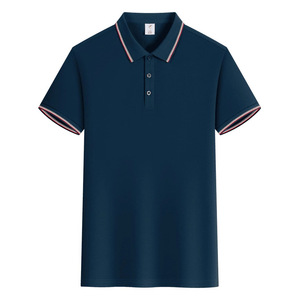Polo Shirt Short Sleeve Solid Color Polyester Poplin Daily Wear Uniform - Product Image 3