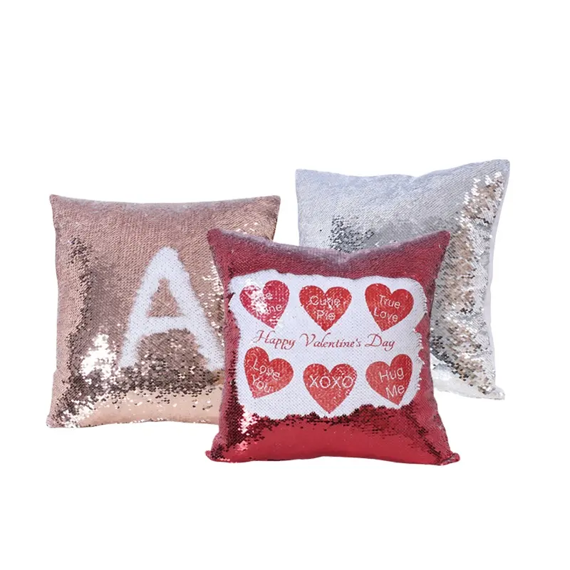 Giá Bán Buôn Thiết Kế Mới Thăng Hoa Sequin Mermaid Gối Thăng Hoa Cushion Cover Trống