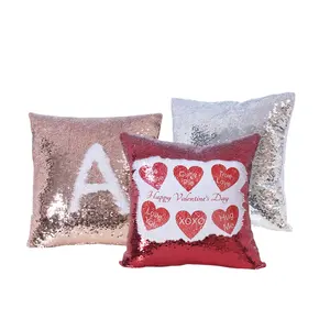 Wholesale Price New Design Sublimation <strong>Sequin</strong> Mermaid Pillow Sublimation <strong>Cushion</strong> Cover Blank - Product Image 1