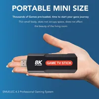 X2 Plus USB 2.0 Dual System TV Game Stick 8K Console de jeux vidéo rétro avec manette sans fil 64G pour plus de 30000 jeux pour PSP Cadeau