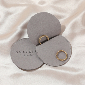 Custom Logo Color Round Small Earring <b>Ring</b> Pouch Microfiber Jewelry Bag Storage Jewelry Packaging Pouch with <b>Box</b> - Product Image 2