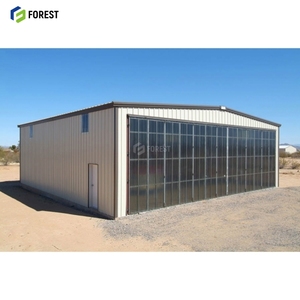 Hangar d'avion préfabriqué en acier robuste avec services de soudage et de pliage pour les aérodromes éloignés - Product Image 3