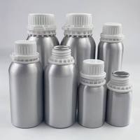 Bouteille d'huile essentielle en aluminium argenté/noir de 50 ml, anti-fuite, avec bouchon intérieur inviolable, couleur et logo personnalisés
