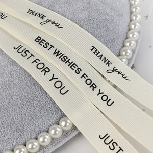 Cuộn ruy băng grosgrain cao cấp chất lượng cao, in logo tùy chỉnh, một mặt, dùng để gói quà, làm nơ trang trí - Product Image 5