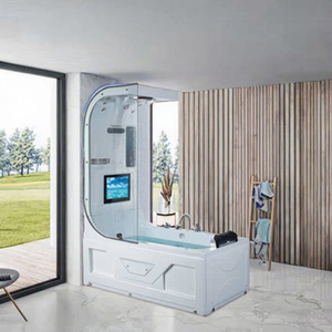 Baignoire de massage rectangulaire de luxe à remous, autoportante, portable, pour une personne, avec fonction <span class=keywords><strong>hammam</strong></span> et douche <span class=keywords><strong>jacuzzi</strong></span> - Product Image 3